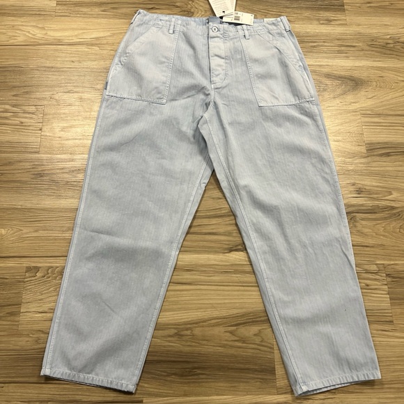 Nike Life Twill Fatigue Pants Light Blue Mens Size 38 HJ0645-422 $140 NWT RARE
